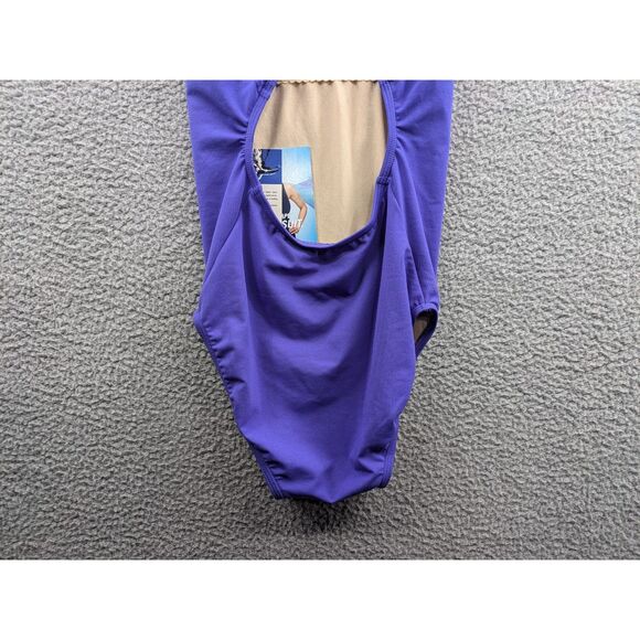 NWT Dolfin Ocean Aquashape Moderate One Piece Lap Swim Suit Purple sz 32/6 - Picture 6 of 11